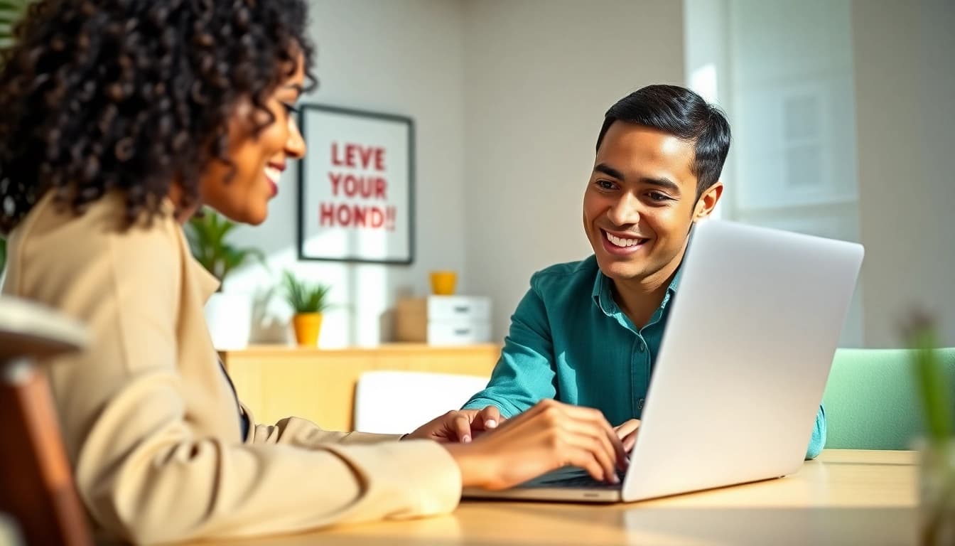 Complete your uk eta online application efficiently with a professional look in a modern office setting.