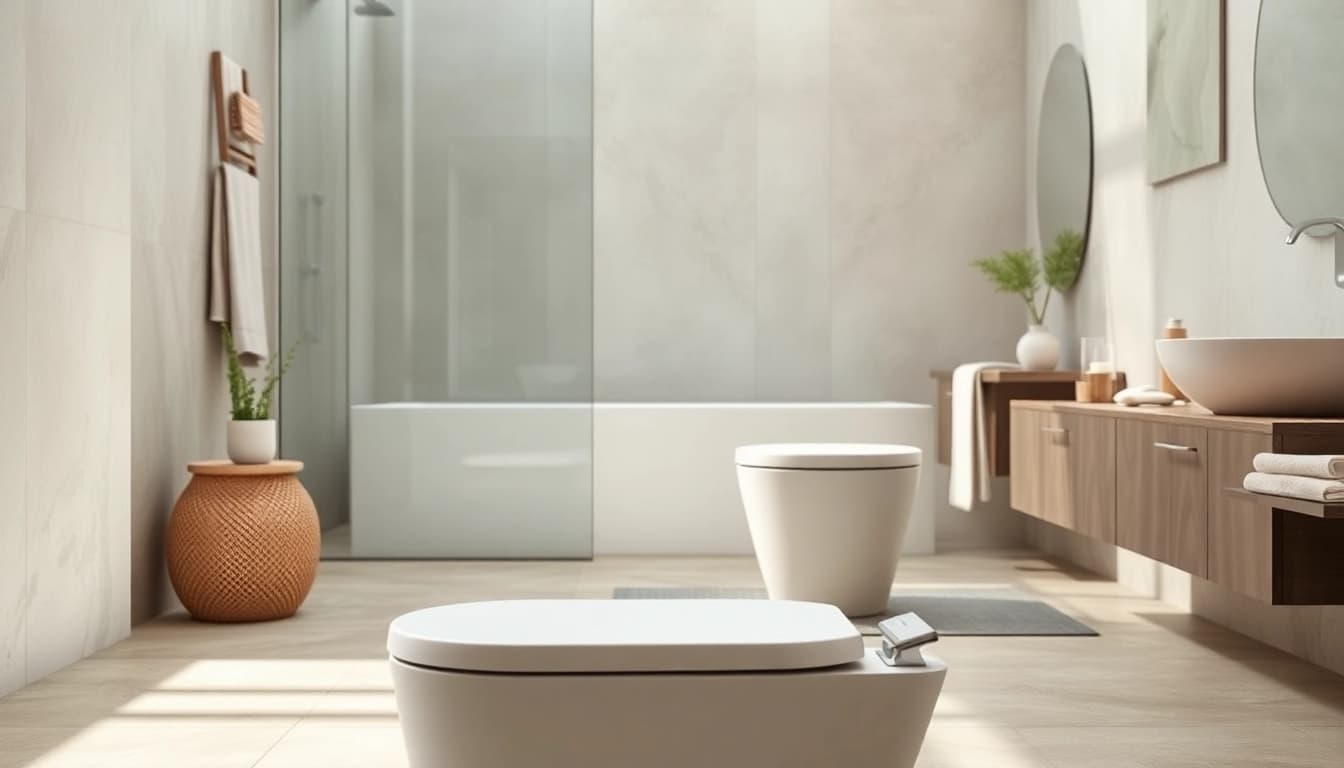 Installa un copri wc elegante in un bagno moderno e minimalista