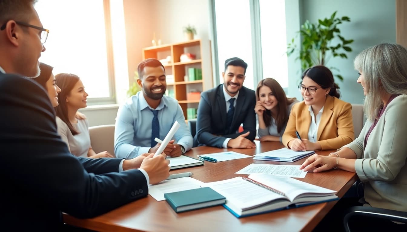 Virginia Immigration Lawyers assisting clients in a welcoming office environment.