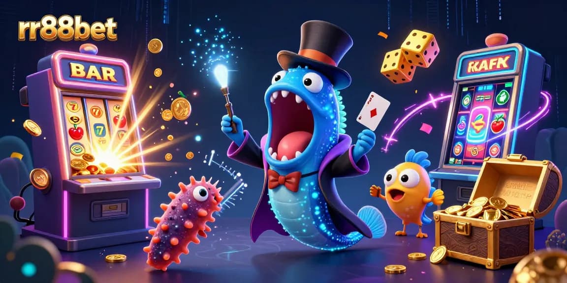 Engage with the magic of rr88bet as thrilling characters perform in an exciting casino environment.