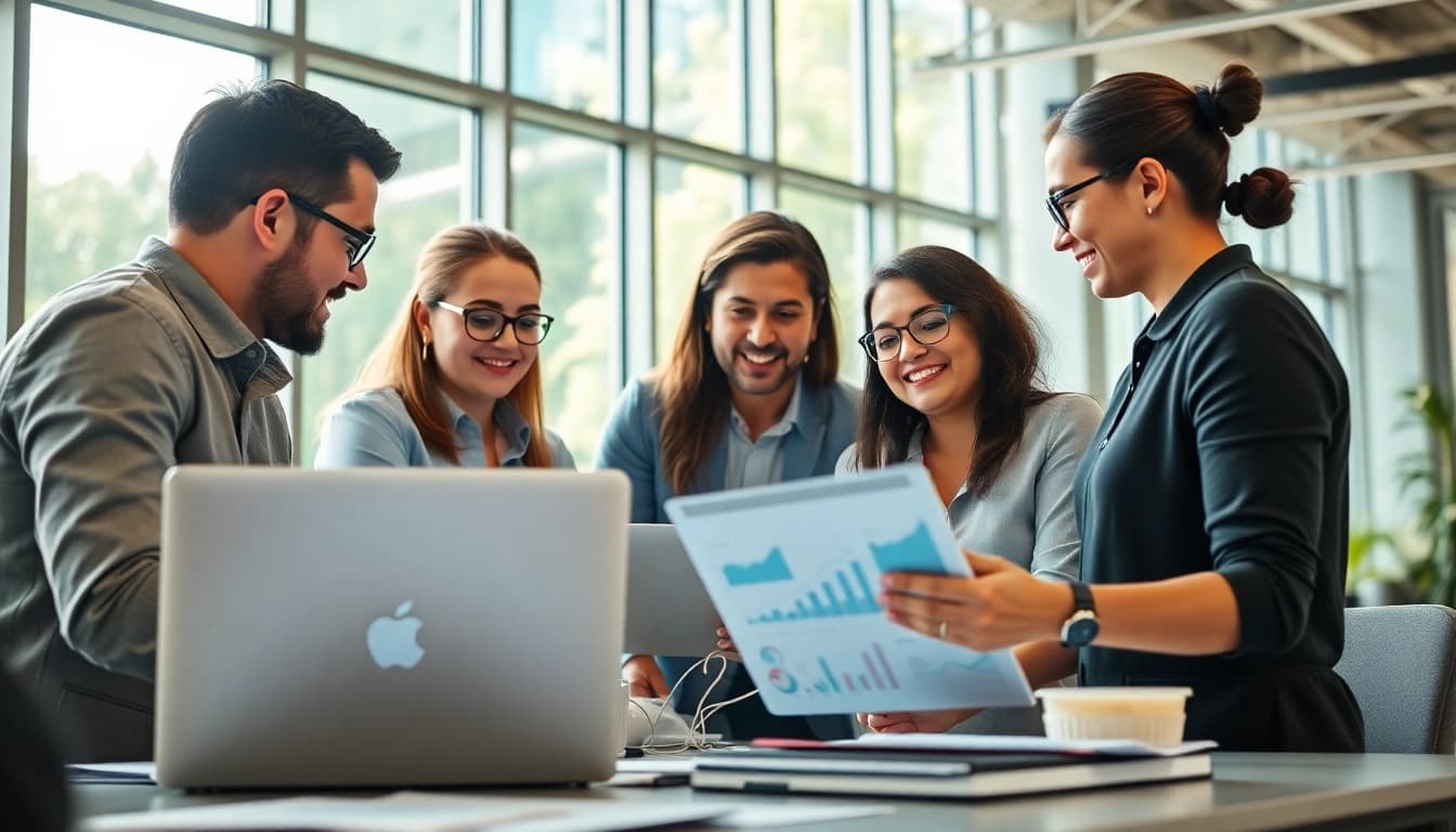 Boost your digital marketing strategies with insights from https://www.pnmmedia.com showcasing a collaborative team.
