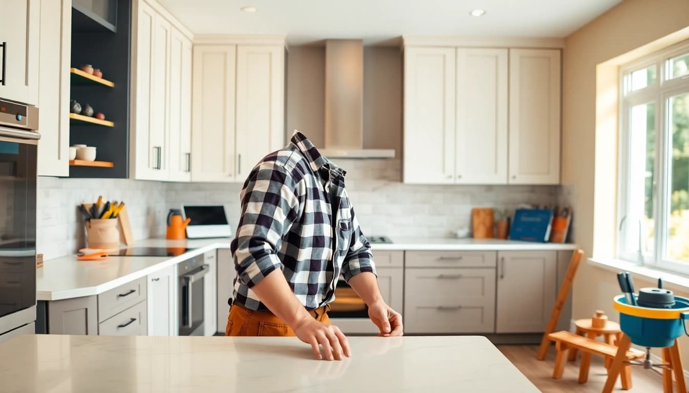 Revitalizing home renovation with modern kitchen details and professional craftsmanship.