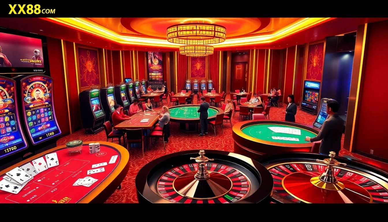 Engage with the luxurious online gambling experience at XX88 COM featuring vibrant casino games and a welcoming interface.