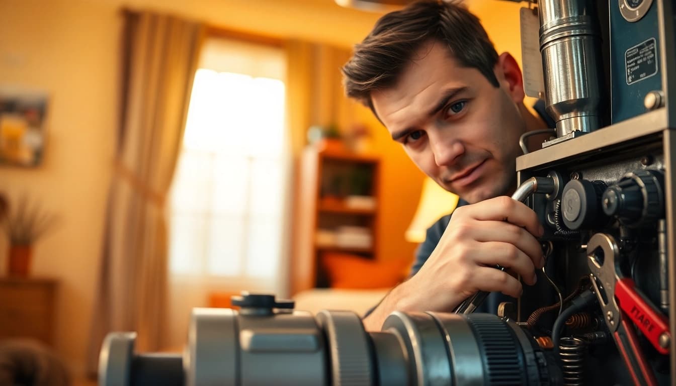 Gas furnace repair Pound Ridge by a skilled technician in a comfortable home setting.