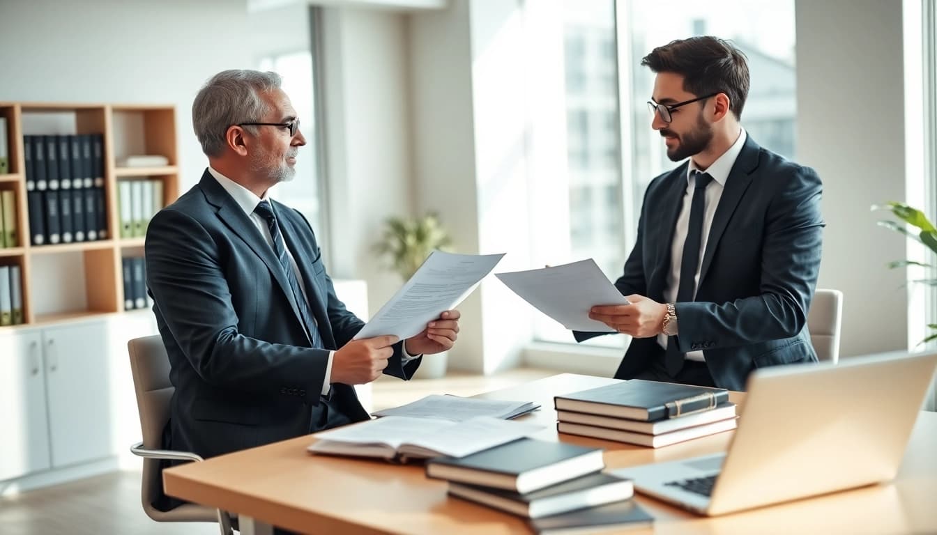 Consultation at https://www.lalitlaw.com, emphasizing professional legal services in a bright office