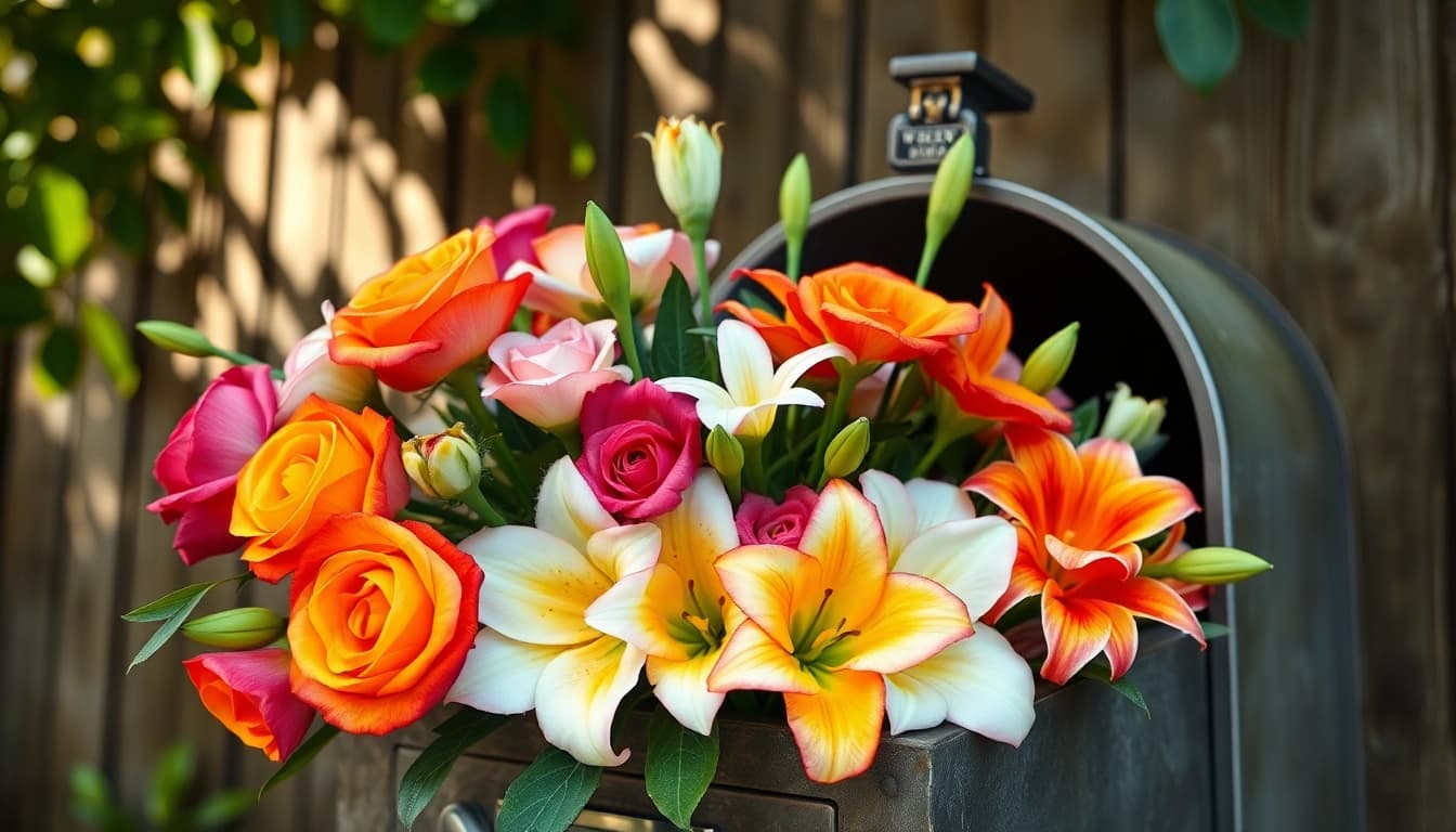 Arrange letterbox flowers to create a stunning outdoor display with vibrant colors and natural beauty.