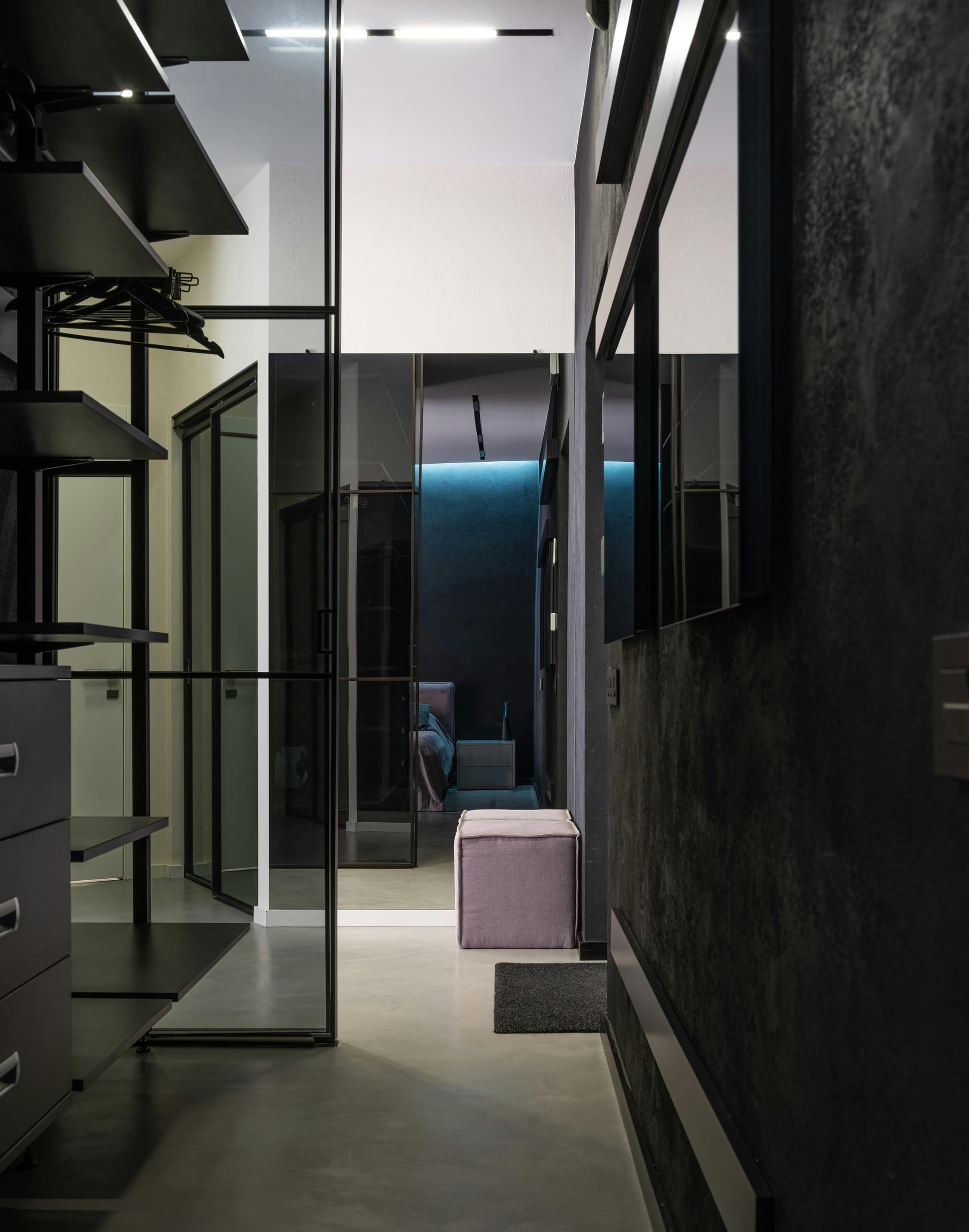 Sleek Interiors Enhanced by Black Frame Shower Doors