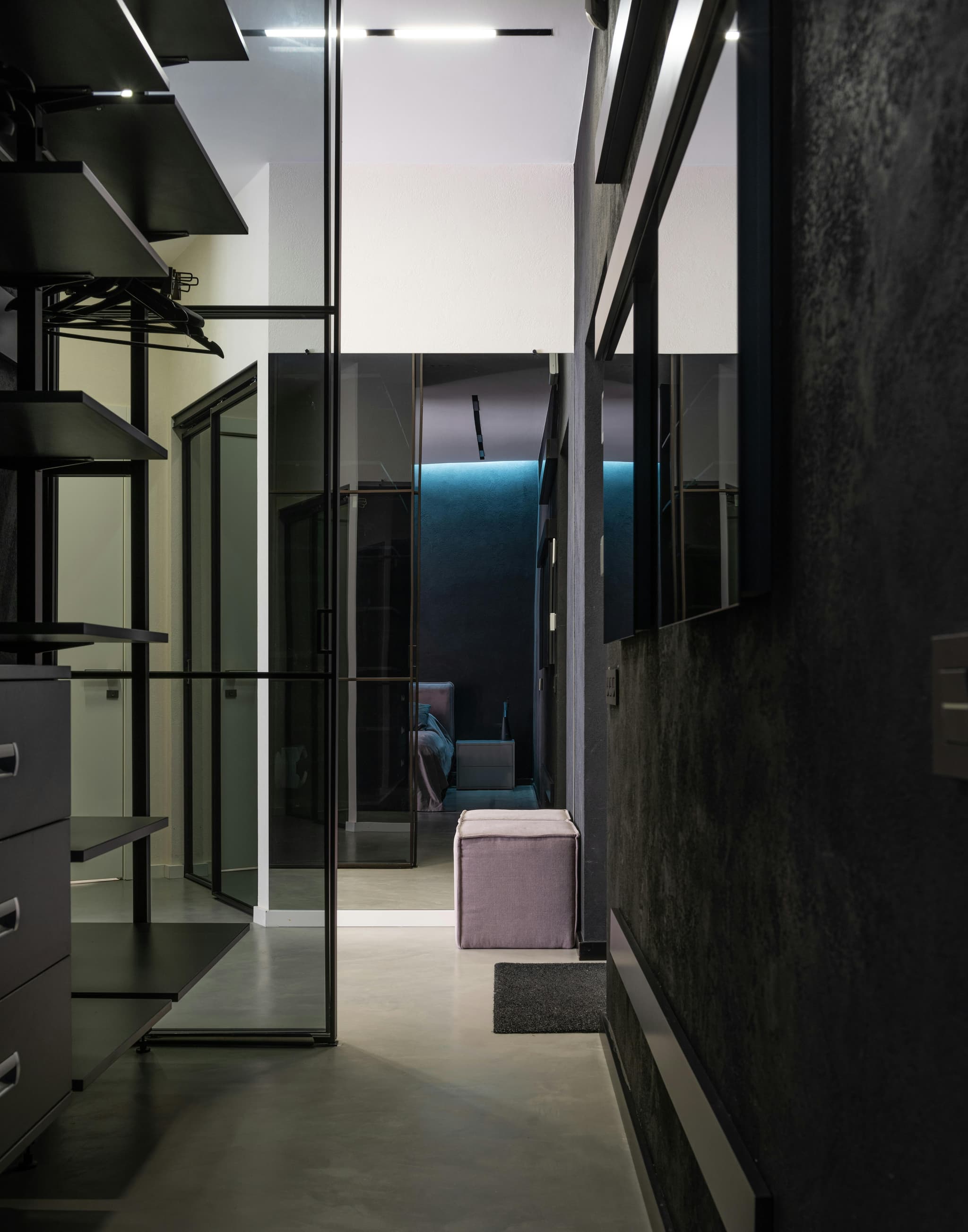 Sleek Interiors Enhanced by Black Frame Shower Doors