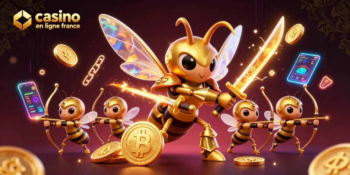 Gagnez au casino en ligne France avec notre illustration dynamique de personnages 3D.