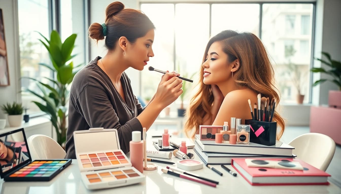 Experience outstanding makeup courses taught by a professional artist in a vibrant studio.