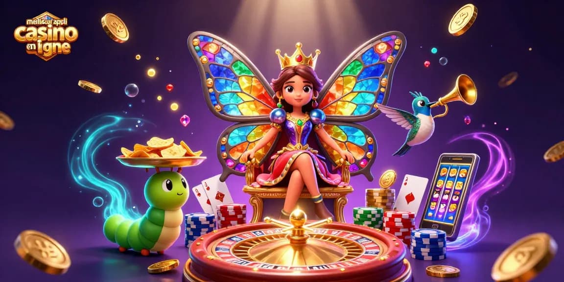 Exploitez la meilleure appli casino en ligne avec des personnages colorés et des éléments de jeu captivants.