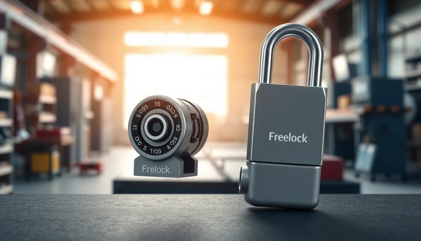 Der Freelock Mechanismus in präziser Detailansicht zeigt seine innovative Funktionsweise.