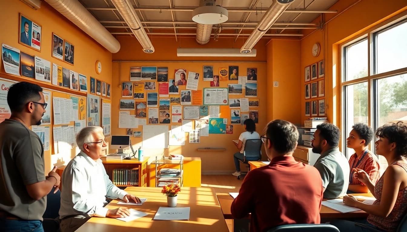 Journalists at work in the Key Biscayne Independent office, highlighting community news at https://kbindependent.org/.
