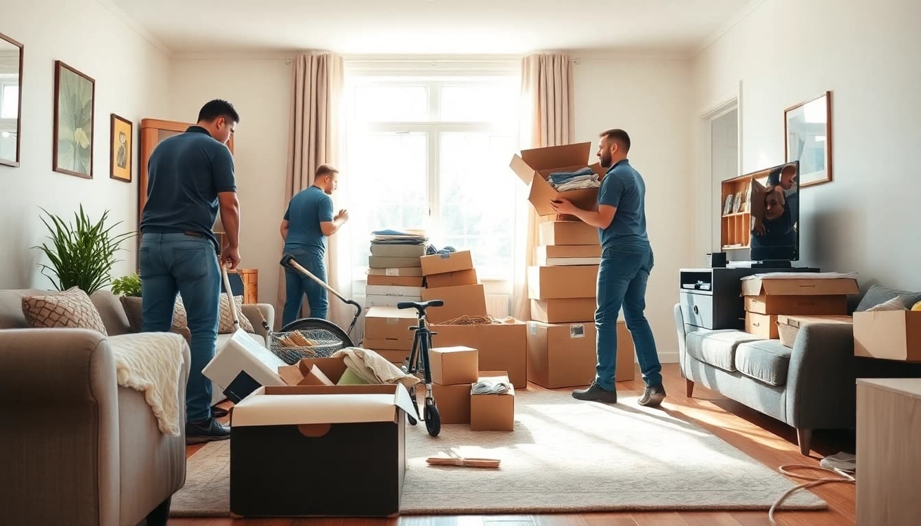 Efficient same day junk removal Nashville service decluttering a home environment.