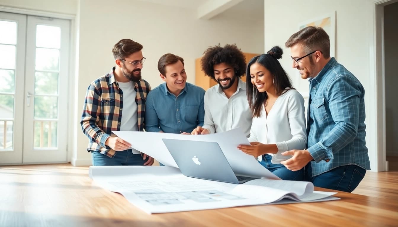 Discover how to flip houses efficiently by analyzing investment data in a bright, modern setting.