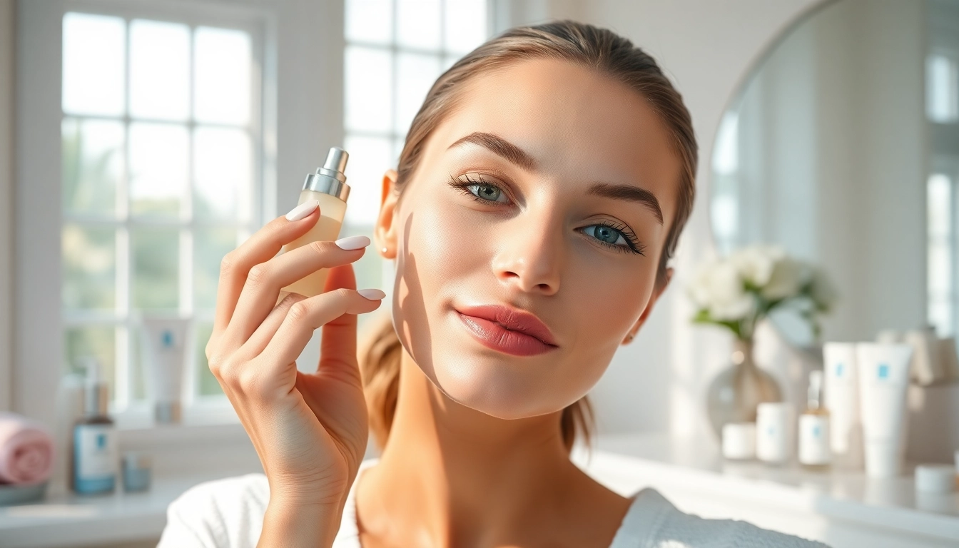 Beautician uses the best EGF serum for skin rejuvenation in a bright spa environment.