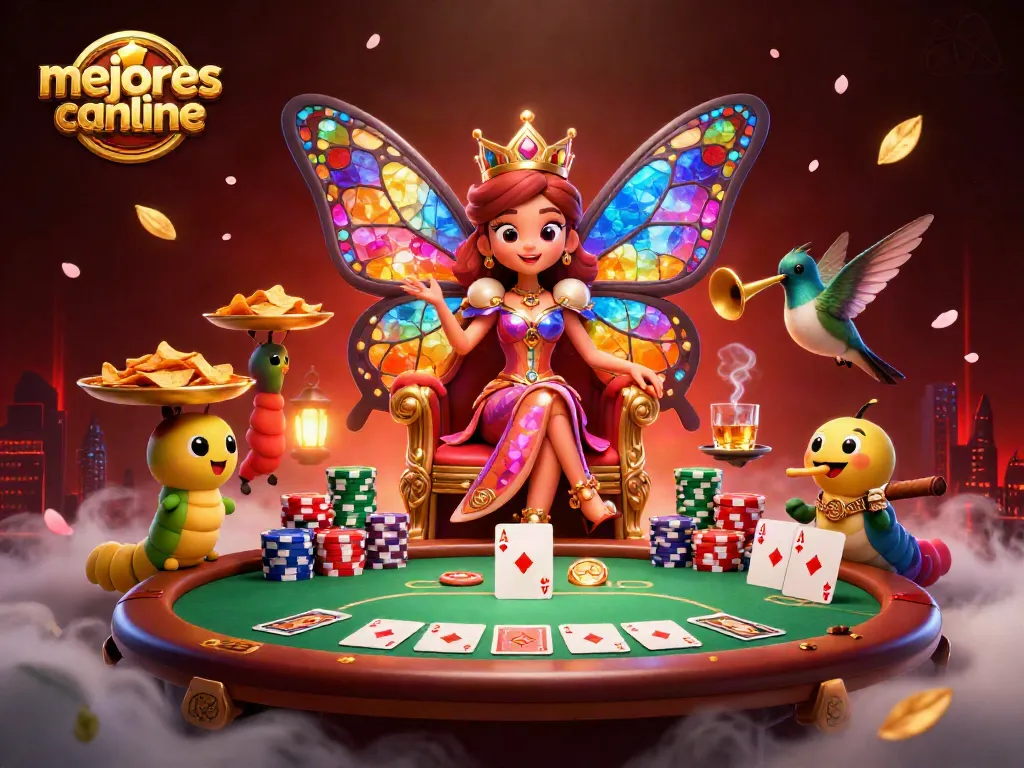 Explora los mejores casinos online en España con fascinantes elementos de juego y colores vibrantes.
