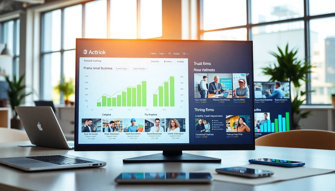 View diverse Biz Listings displayed on a professional digital interface showcasing vibrant entrepreneurs.