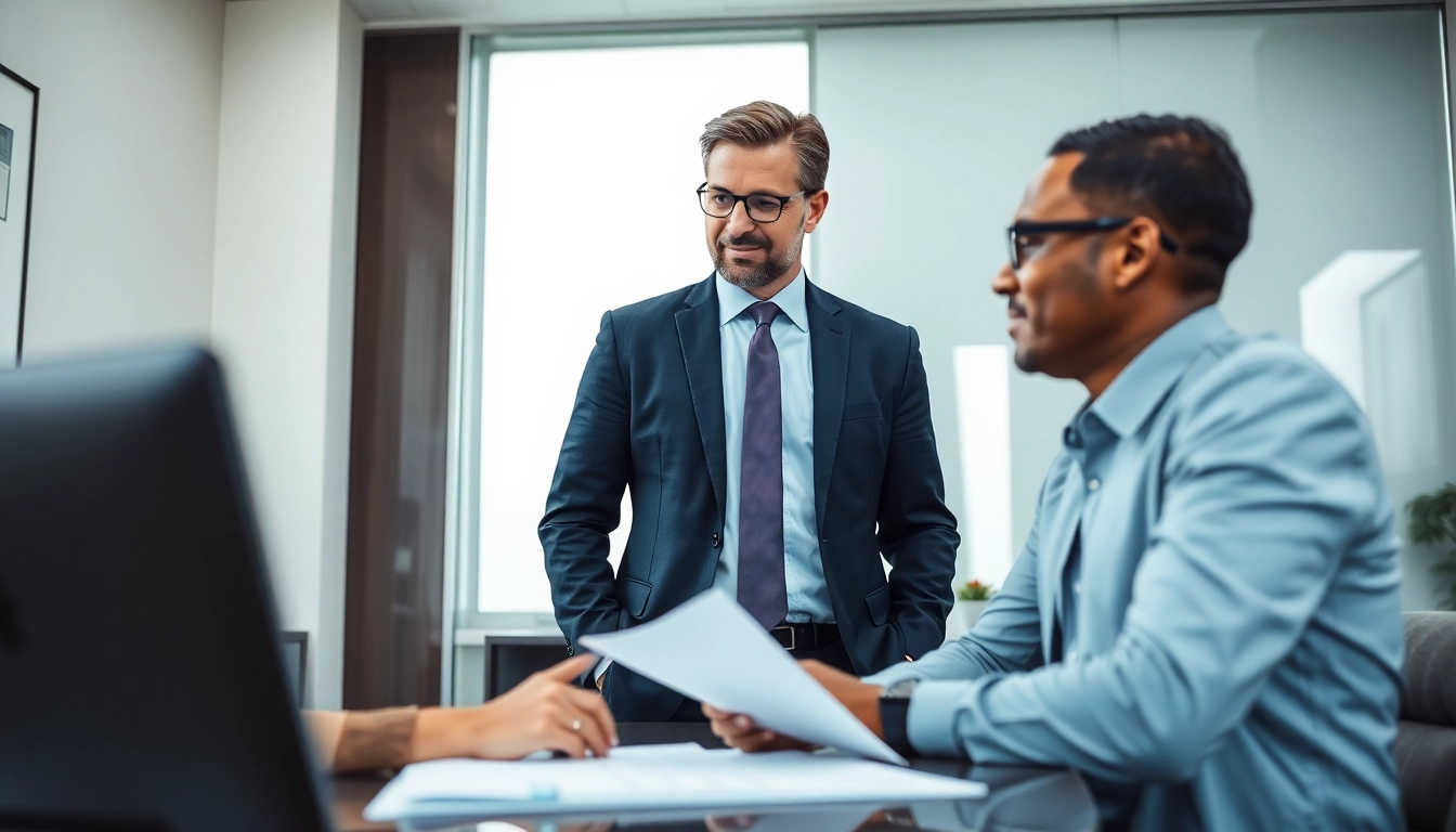 Engaging consultation with a Houston Injury Attorney, highlighting professionalism and client support.