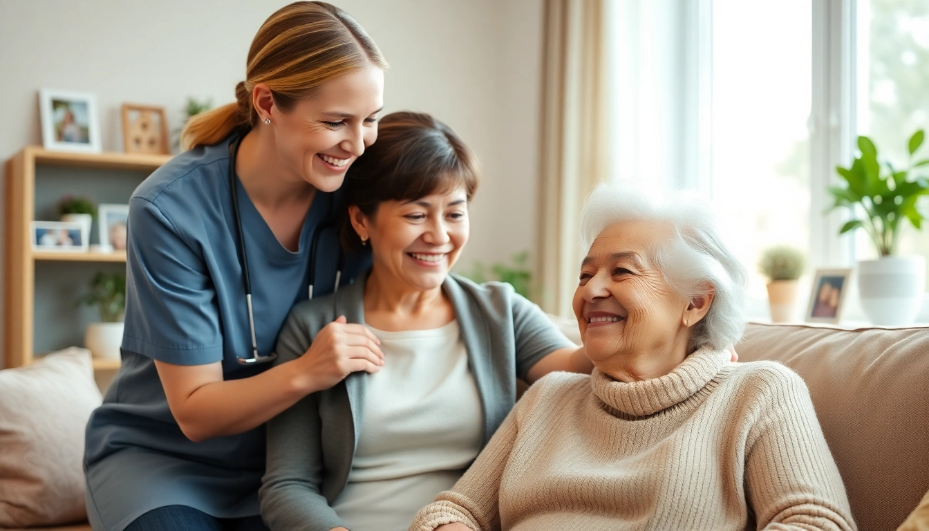 Providing at home senior care with compassion, a caregiver and senior relax together indoors.