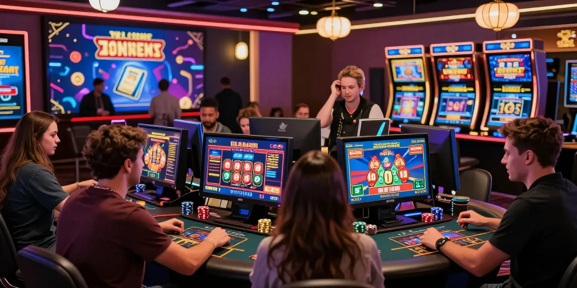 https://fimltd.co.uk showcases players enjoying credit card transactions in a vibrant online casino environment.