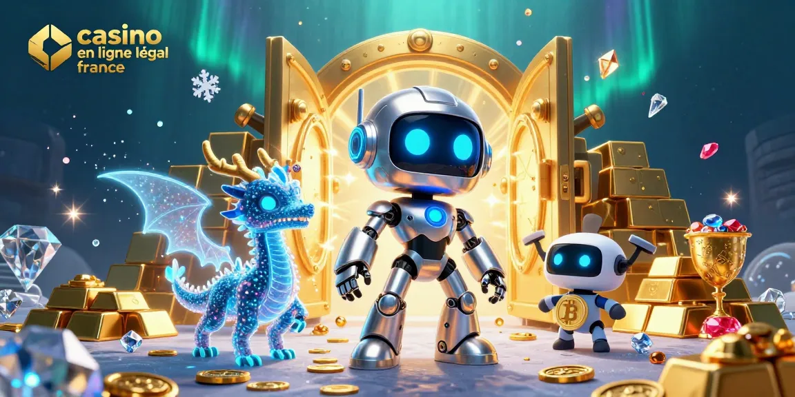 Jouer sur un casino en ligne légal France avec un robot cybernétique et un dragon holographique