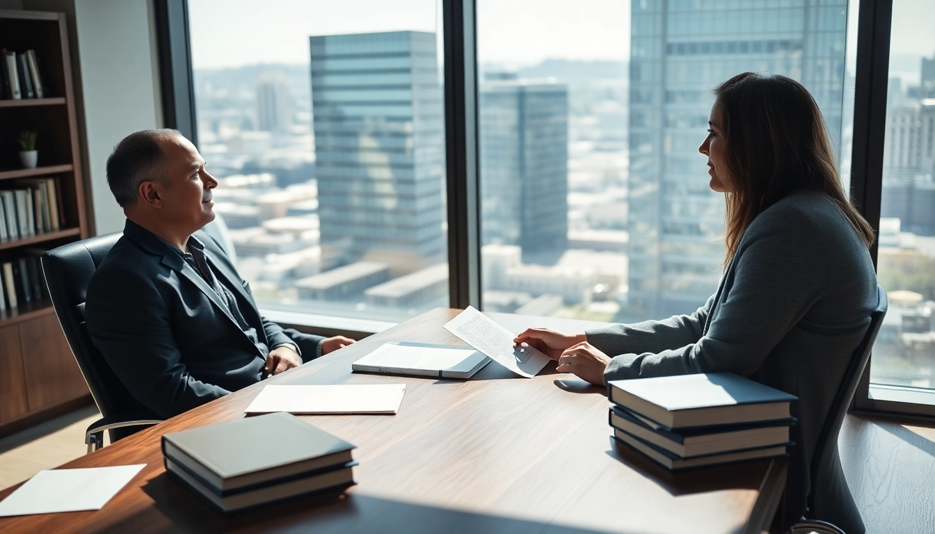 Consultation with a qualified Stockton Accident Lawyer, showcasing a professional and welcoming office atmosphere.