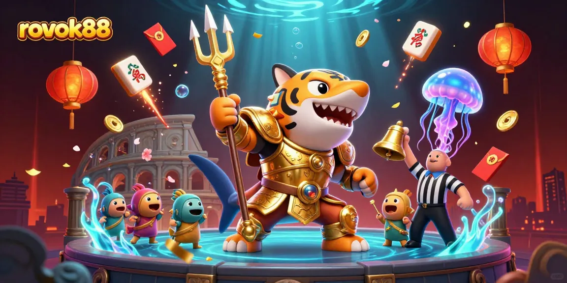 Engage in thrilling casino gaming at rokok88 with vibrant underwater scenes and dynamic elements.