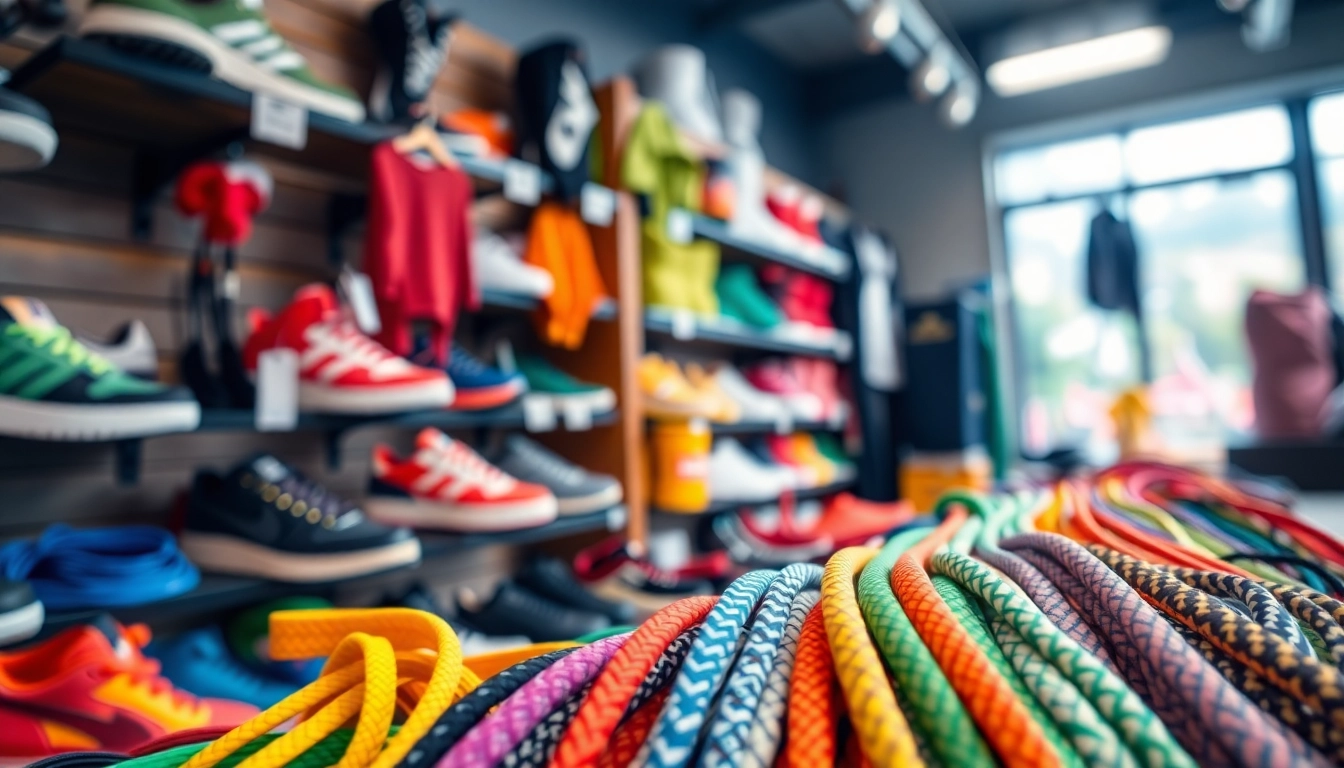 Buying shoelaces in bulk for resellers with vibrant colors displayed attractively.