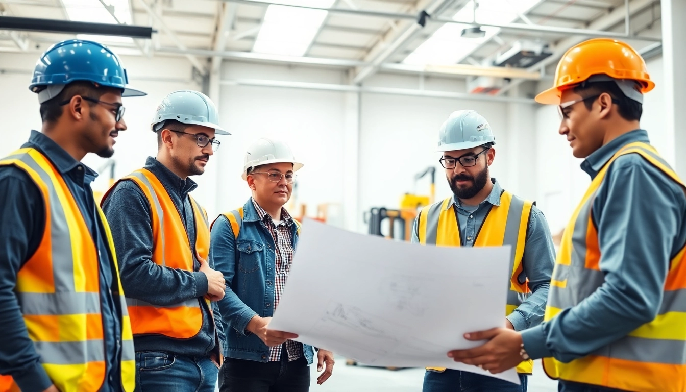 Elevating construction workforce development with diverse professionals collaborating on projects.