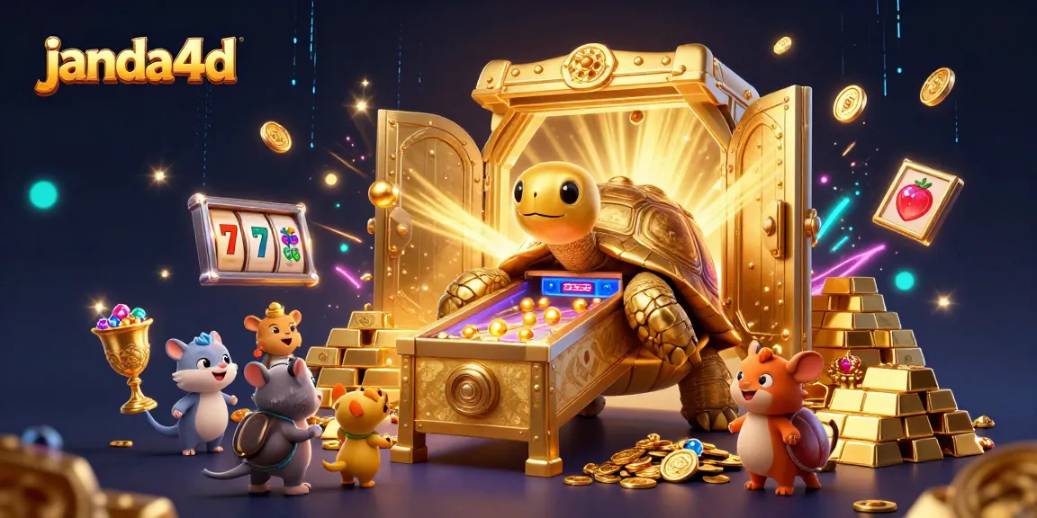 Menangkan permainan di janda4d dengan simulasi mesin pinball emas yang penuh harta karun.