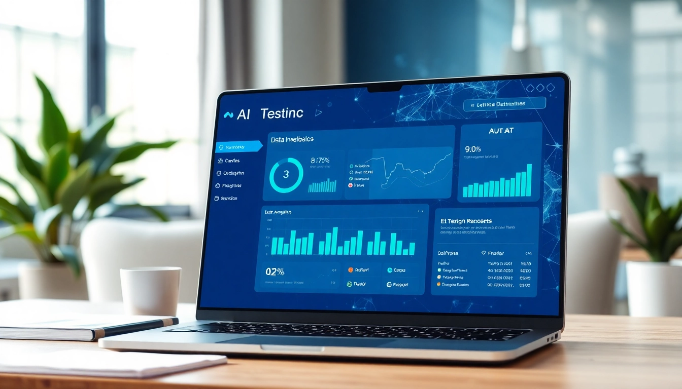 Review AI testing insights on https://benchbot.ai in a professional setting with vibrant dashboard.