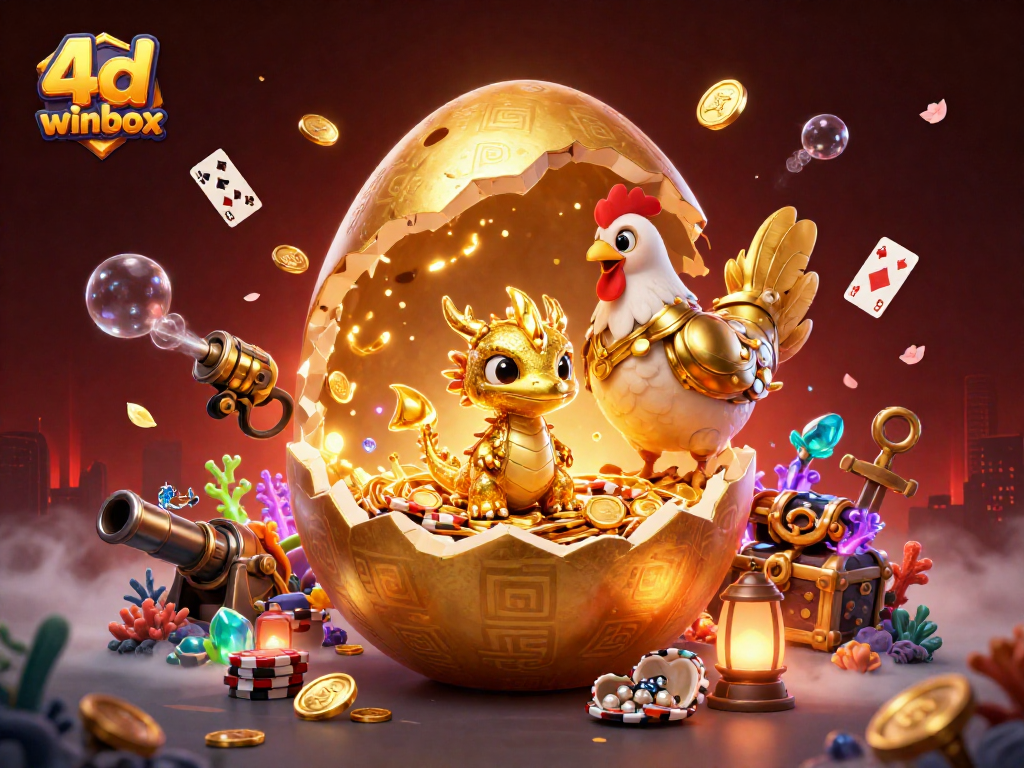 Engage with the thrilling 4d winbox environment featuring a golden dragon and poker chips surrounded by vibrant casino elements.
