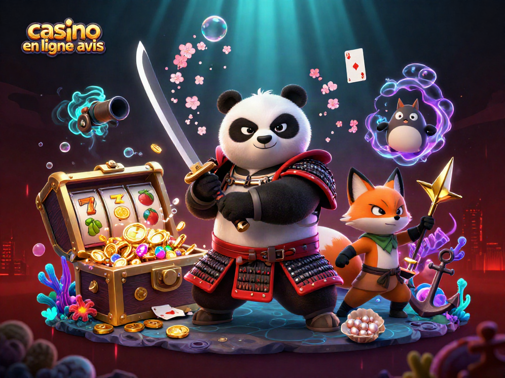 Expérimentez des avis sur des casinos en ligne avec le panda samouraï et le renard ninja.