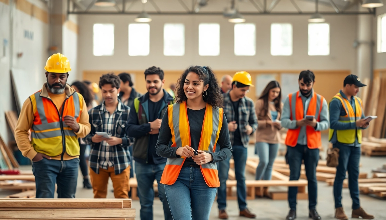 Explore construction training programs in a vibrant learning environment with engaged students.