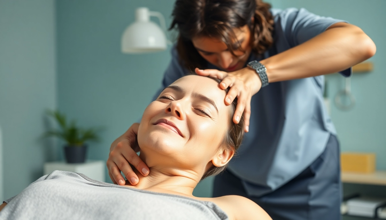 Physiotherapie Stuttgart: Professionelle Physiotherapeutin behandelt einen Patienten in moderner Praxis.