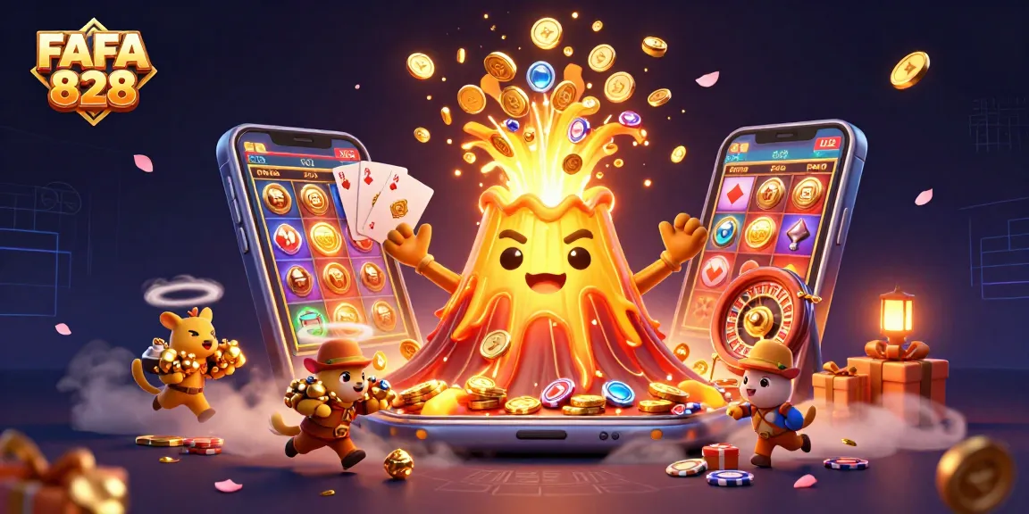 Join the excitement of FAFA 828 as coins and treasures erupt in a vibrant casino adventure.