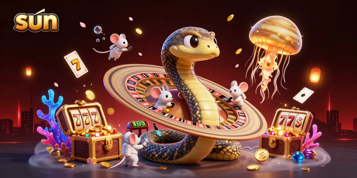 Experience thrilling gaming action at sun-themed casino with roulette and playful astronauts.