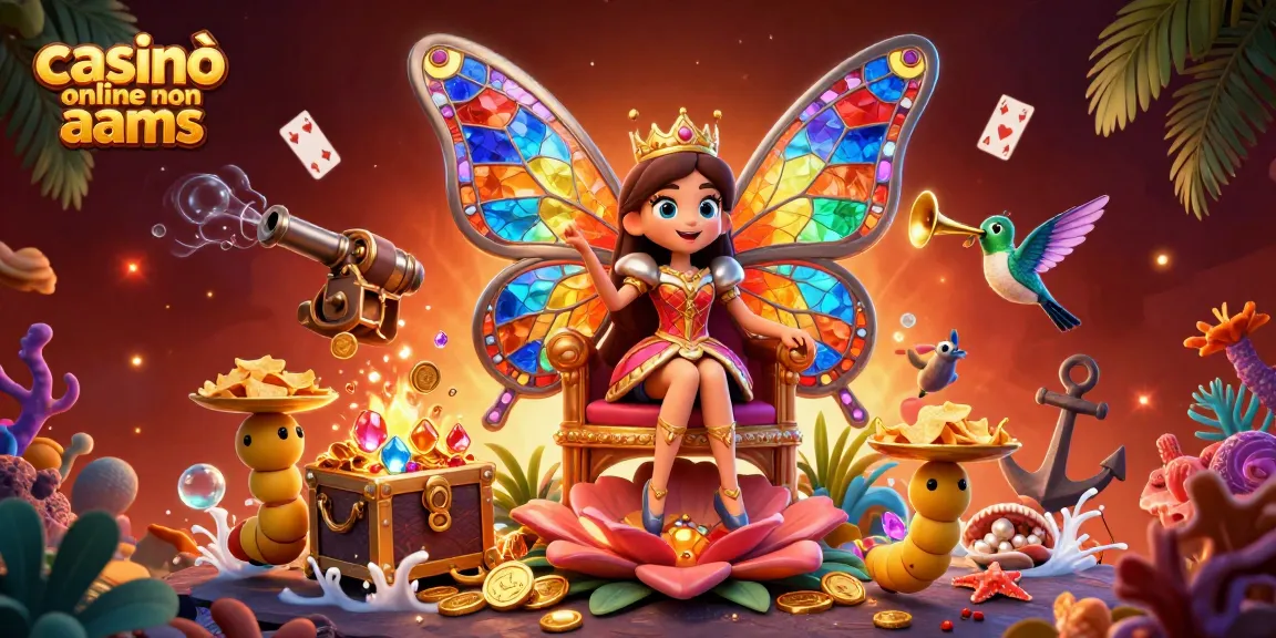 Gioca nei casinò online non AAMS e scopri colori vivaci e tesori dorati in un'illustrazione accattivante