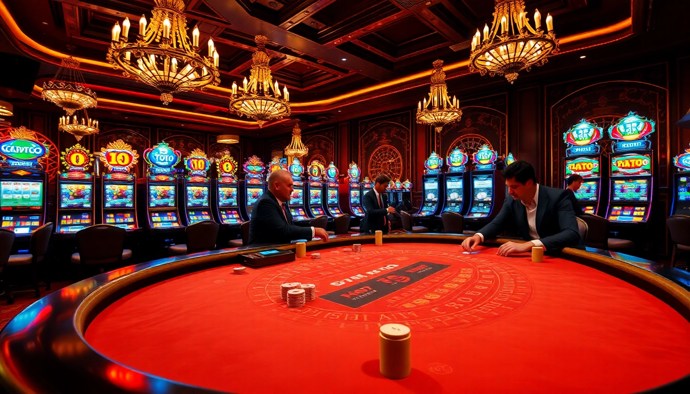 Experience the excitement of toto slot gaming in a luxurious casino setting.