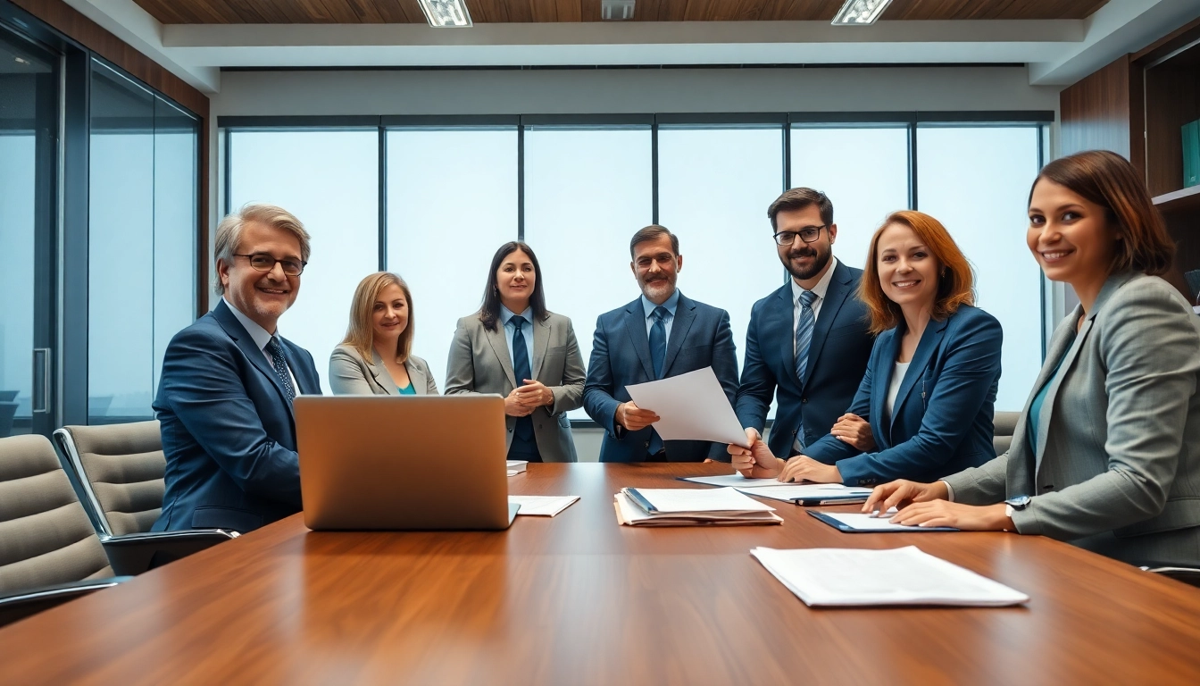 Engaged legal team at https://www.expertlawattorneys.com discussing case strategies in a modern office.