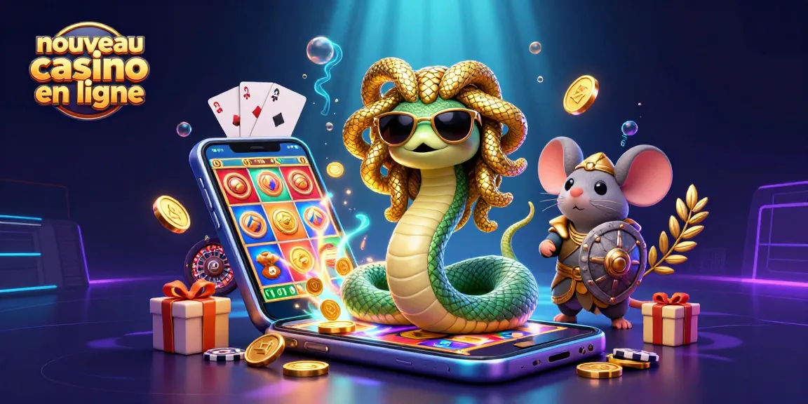 Découvrez un nouveau casino en ligne avec Medusa et un héros souriant à travers des jeux captivants.