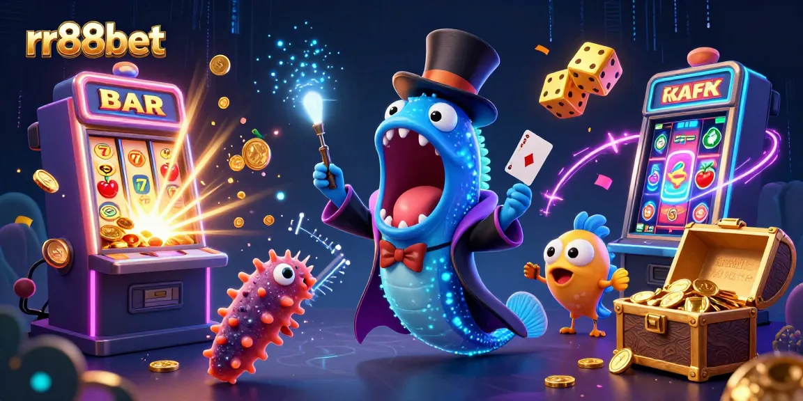 Engage with the magic of rr88bet as thrilling characters perform in an exciting casino environment.
