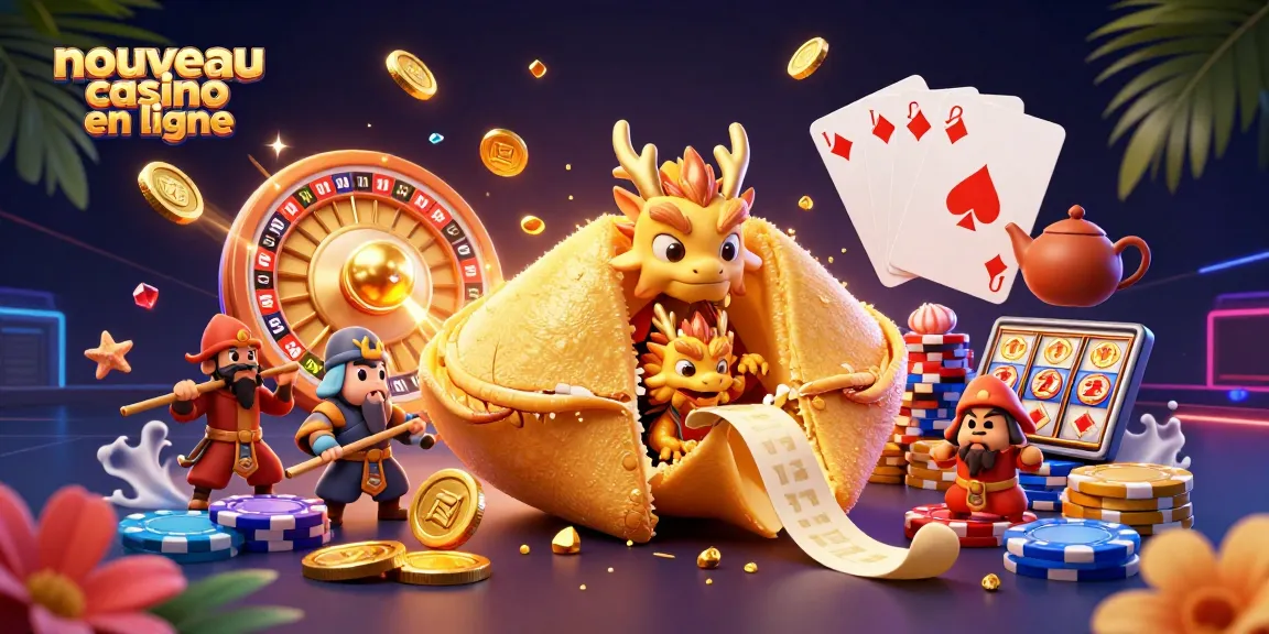 Jouez au nouveau casino en ligne avec une illustration dynamique et créative.
