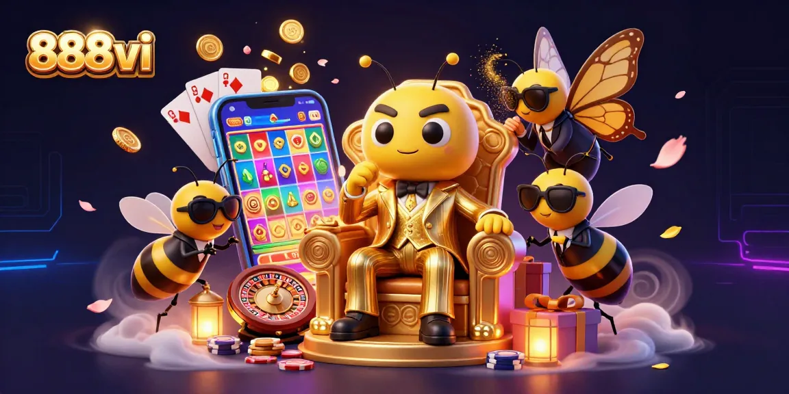 Experience thrilling gameplay with 888vi's vibrant casino illustration showcasing exciting slot attributes.