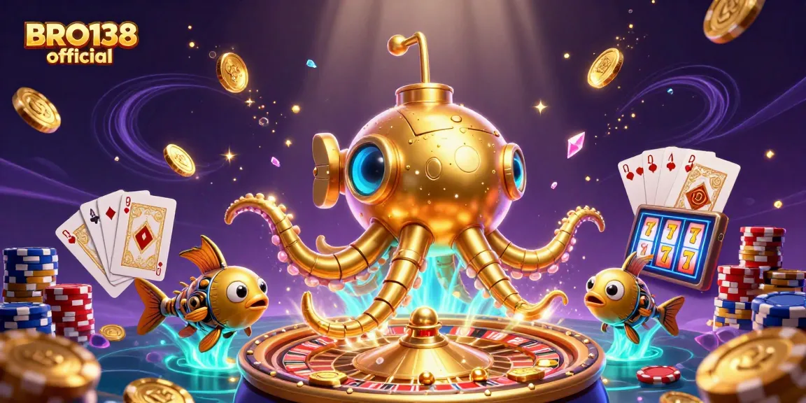 Join the adventure with BRO138 official as you spin golden coins and win big in this vibrant casino scene.