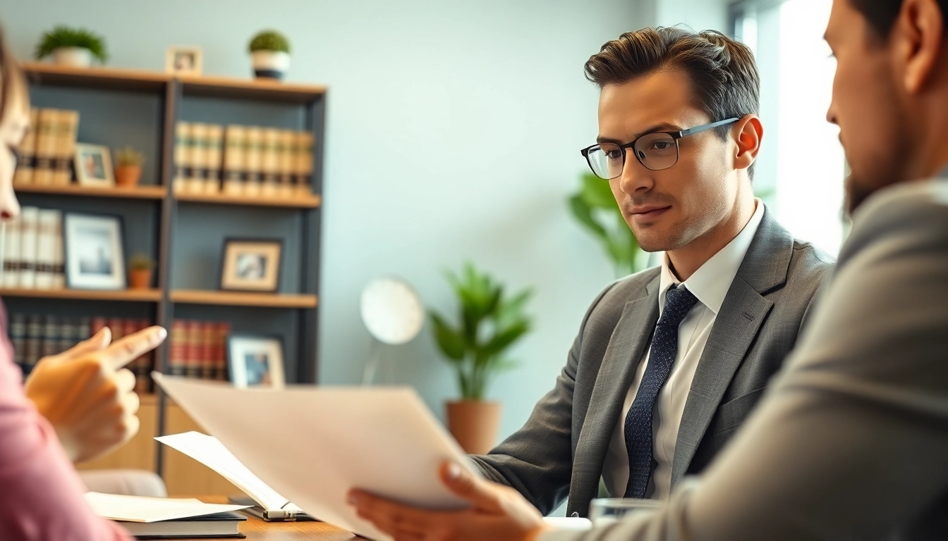 A Birmingham Family Lawyer providing expert legal advice to clients in a professional setting.