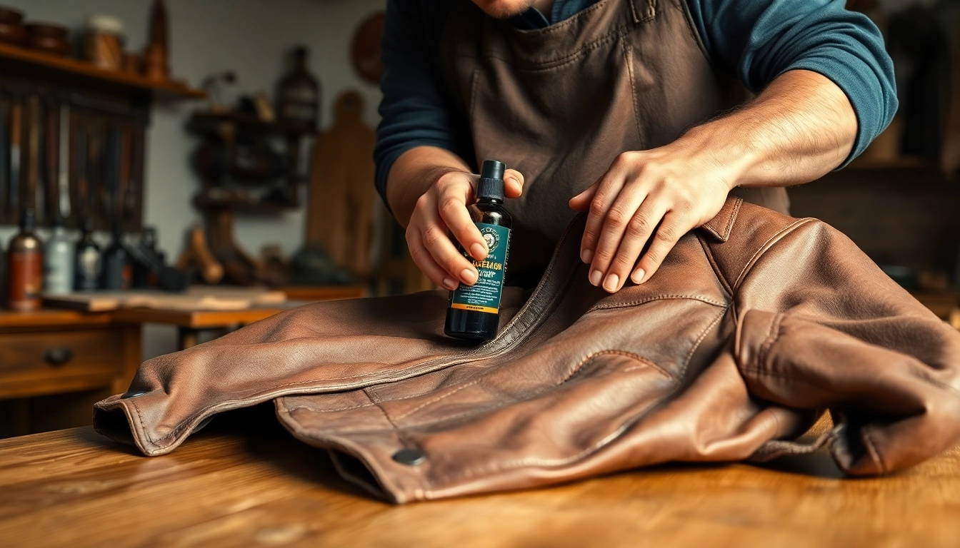 Applying the Best conditioner for dry, cracked leather to restore vintage leather jacket
