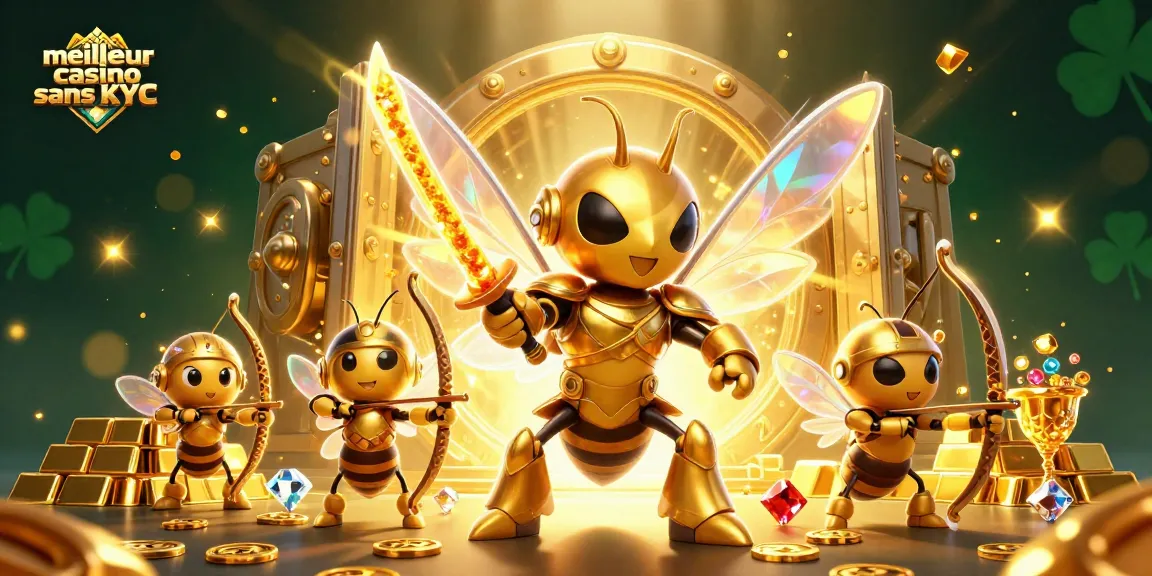 Explorez le meilleur casino sans KYC avec une scène de jeu dynamique et colorée.