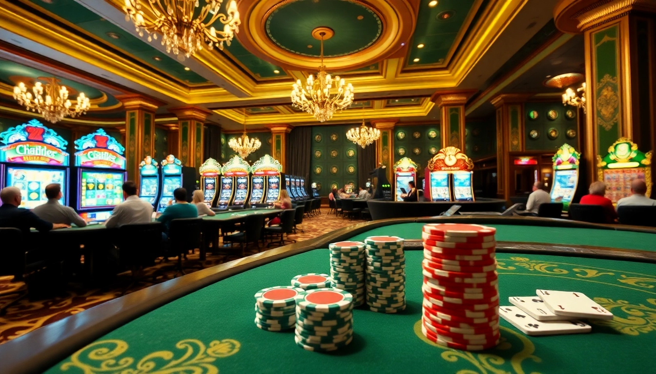 Engage with RTP Pragmatic Play slots in a vibrant casino atmosphere showcasing excitement and luxury.